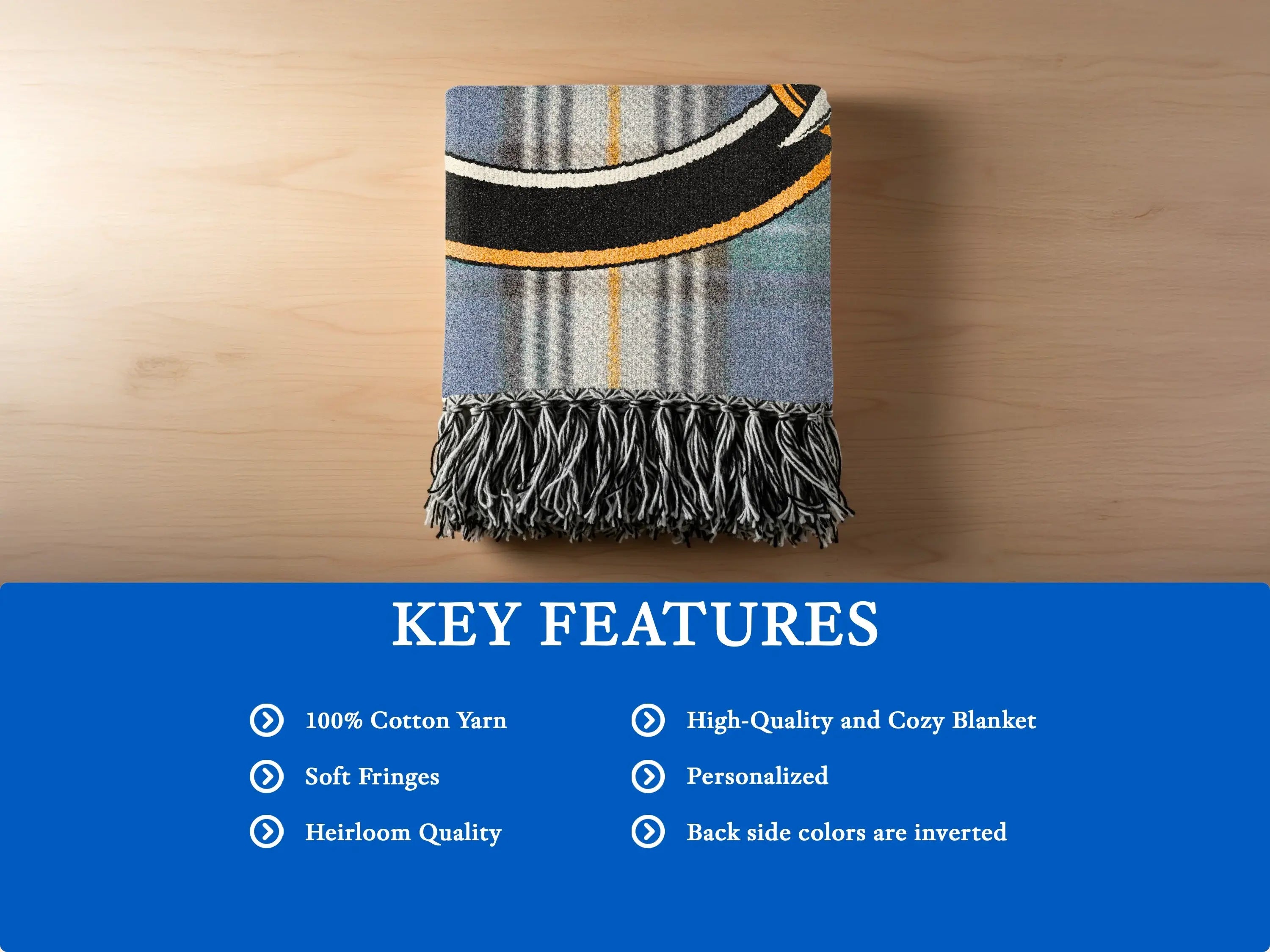 High-Quality and Cozy Blanket with Soft Fringes
