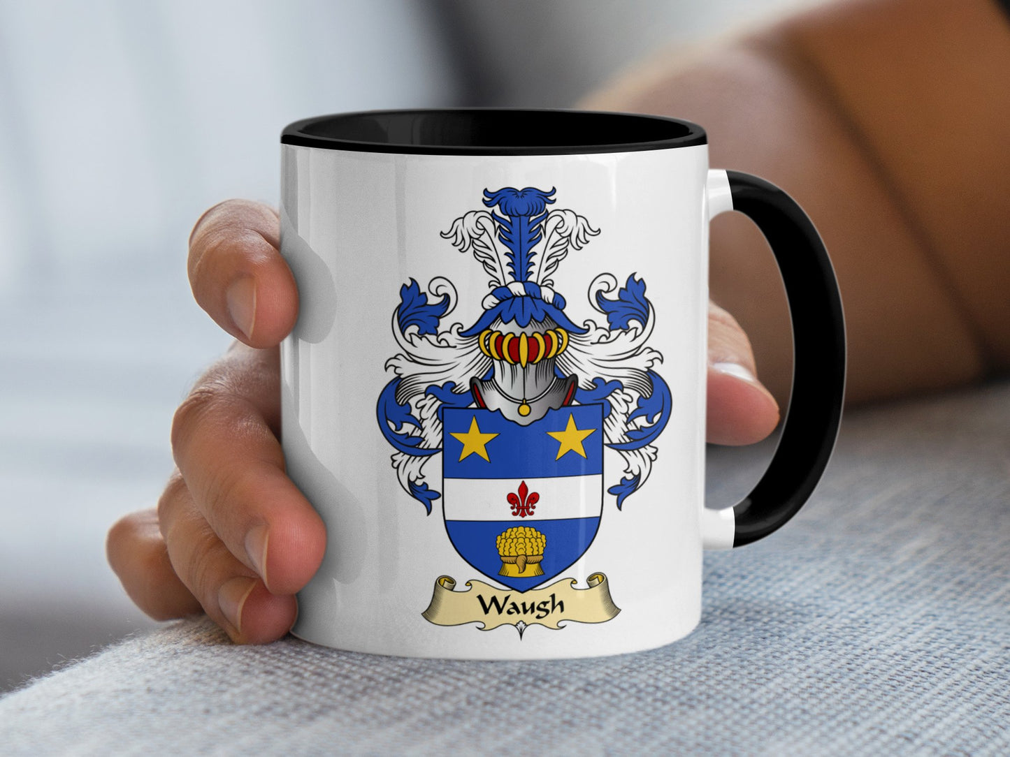 Clan Waugh Scottish Coat of Arms Mug - Living Stone Gifts