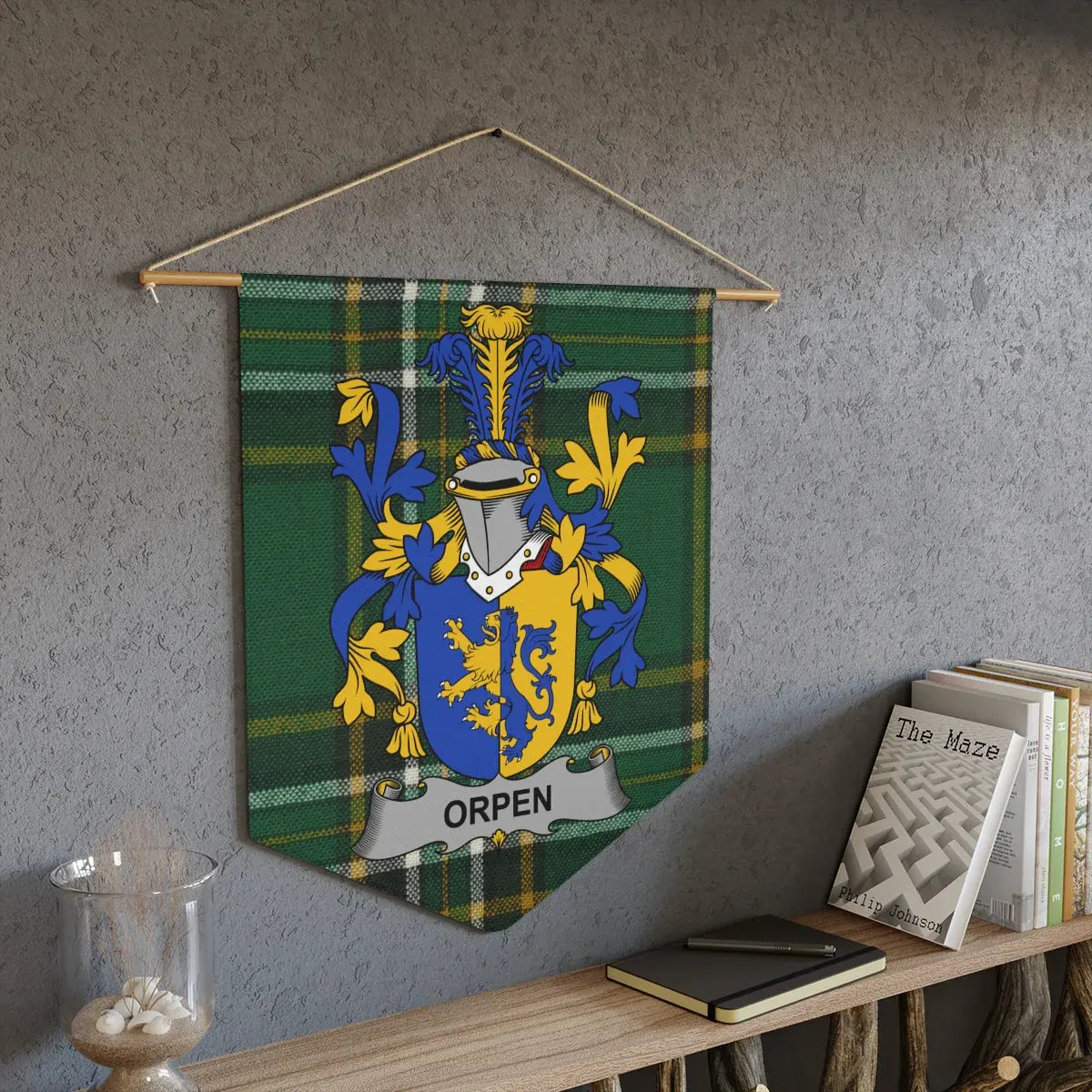 Orpen Family Crest Plaid Design Wall Hanging product type