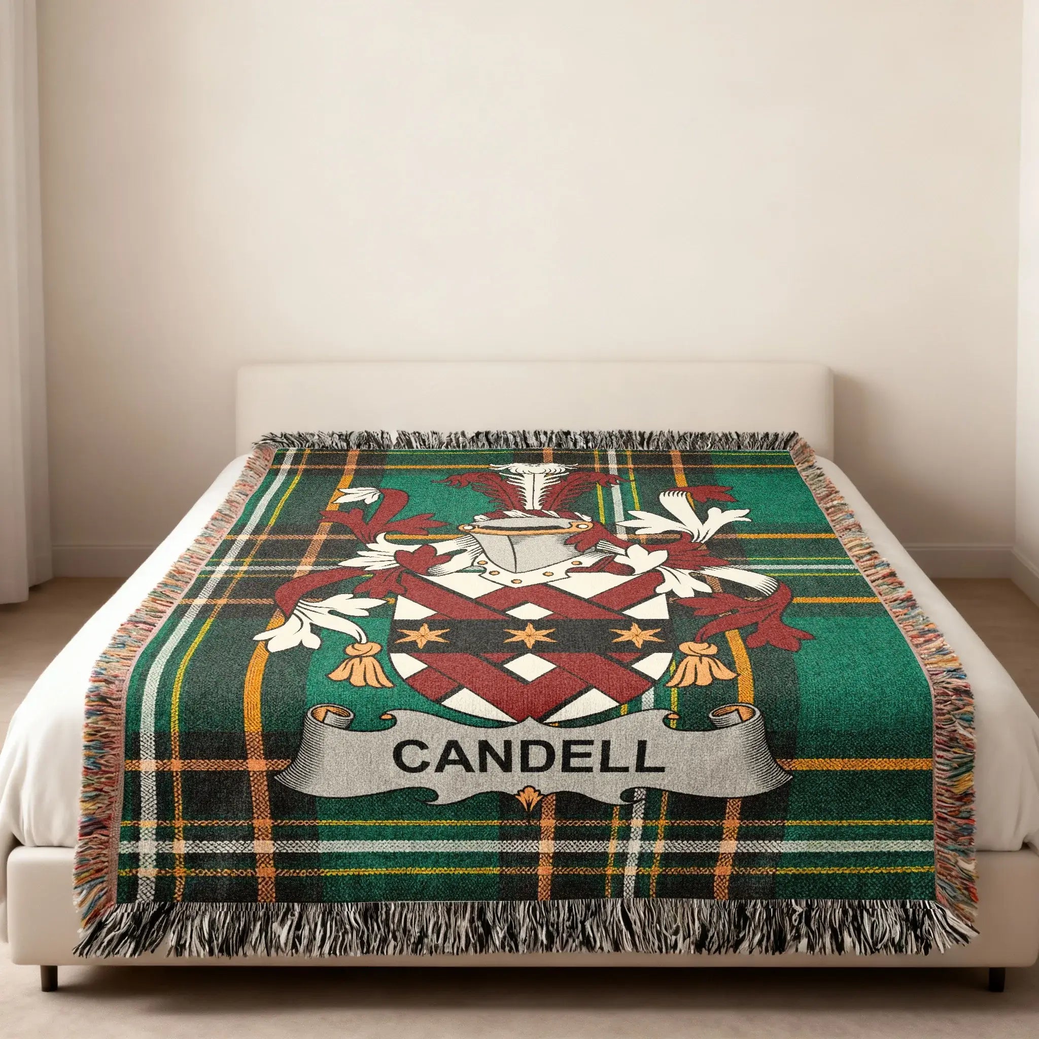 Candell Family Crest Tartan Plaid Throw product type