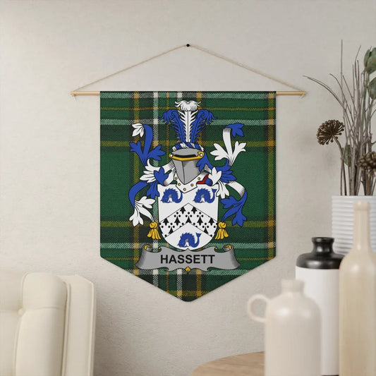 Custom Hassett Family Coat of Arms Wall Banner product