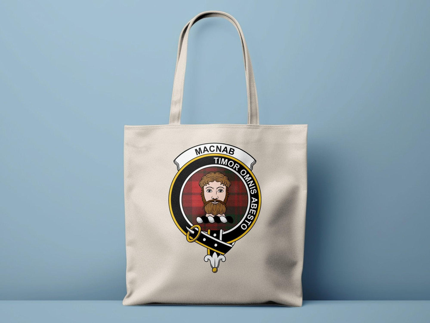 MacNab Timor Omnis Abesto Clan Crest Tote Bags - Celtic Ancestry Gifts