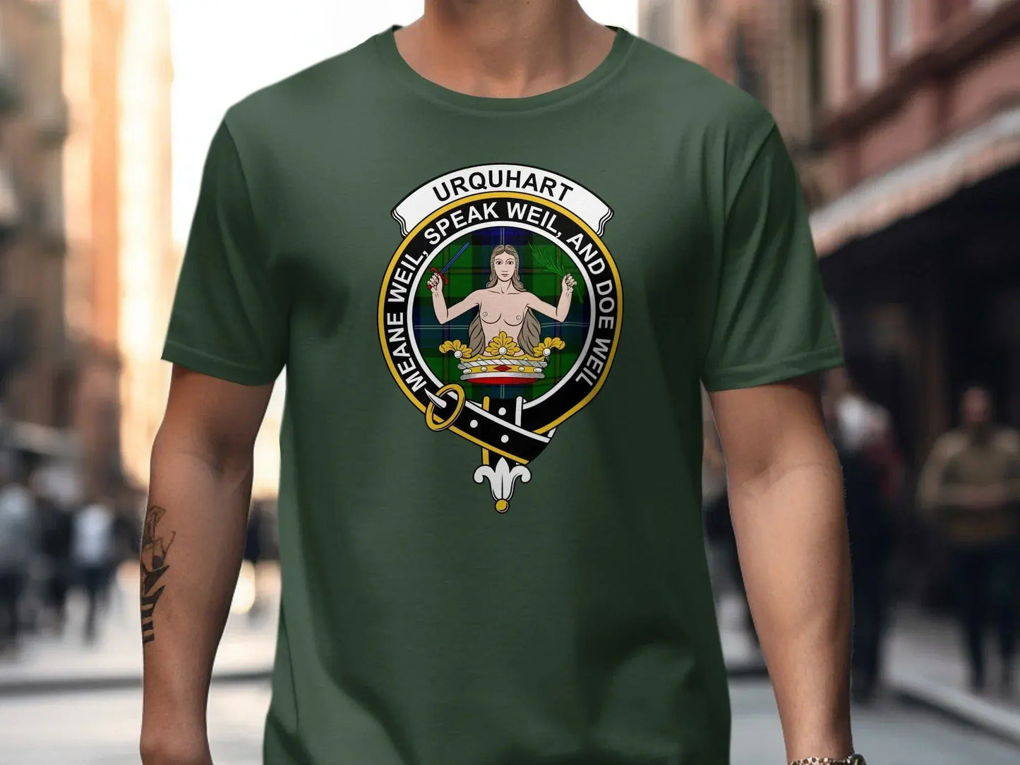 Urquhart Crest Emblem Premium Green T-shirt product type