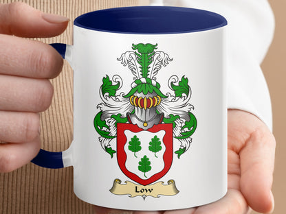 Clan Low Scottish Coat of Arms Accent Mug - Living Stone Gifts