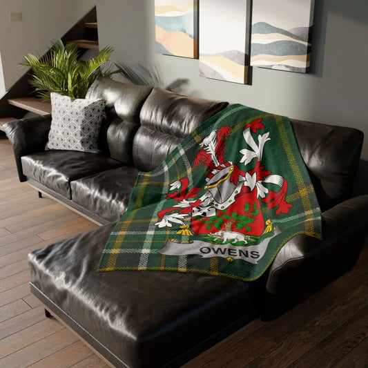 Customized Family Crest Throw Blanket Product