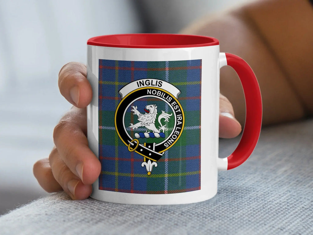 Inglis Noblis Est Ira Leonis Tartan Design Mug