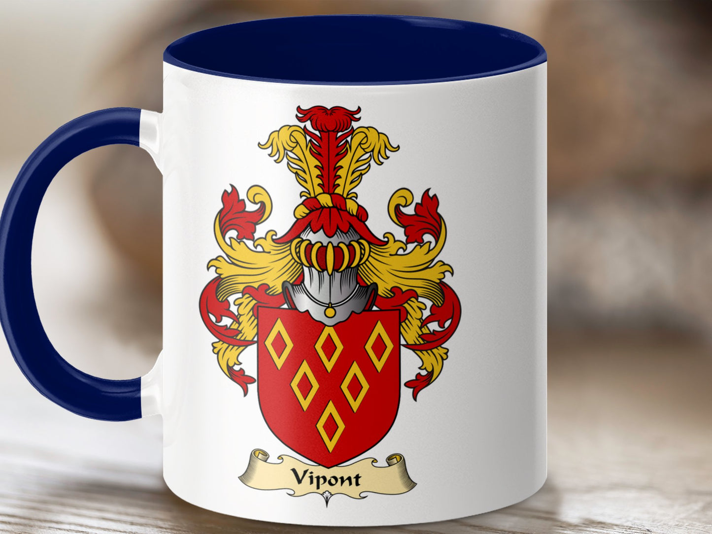 Clan Vipont Scottish Coat of Arms Mug - Living Stone Gifts