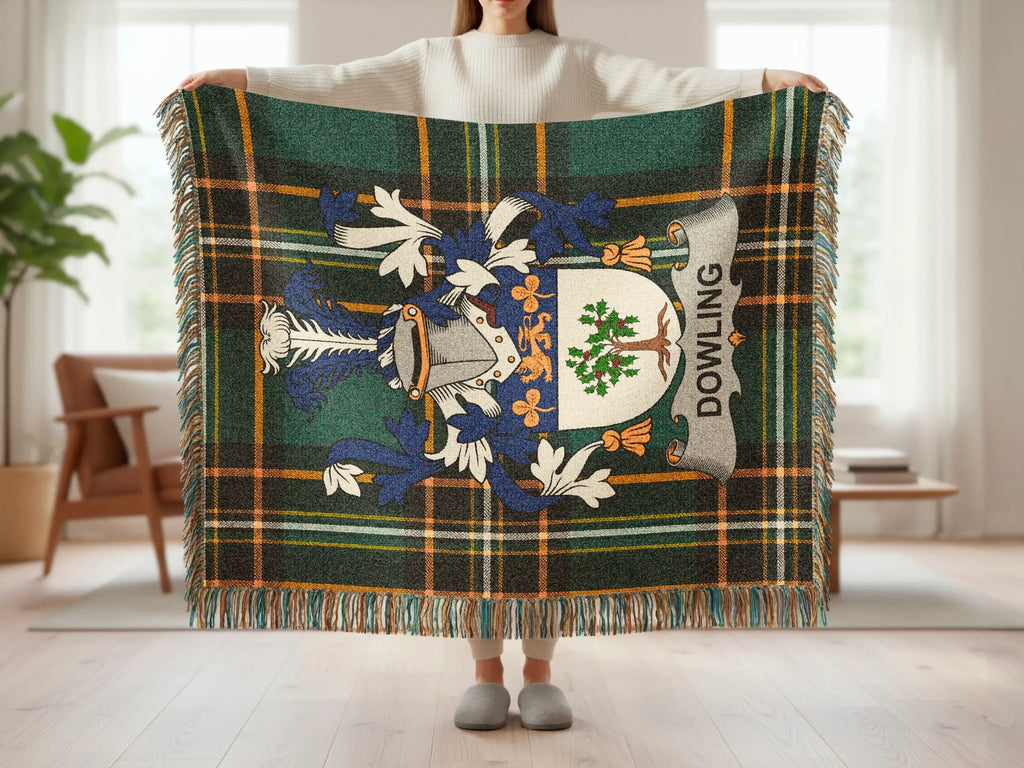 Dowling Family Crest Green Plaid Blanket product type