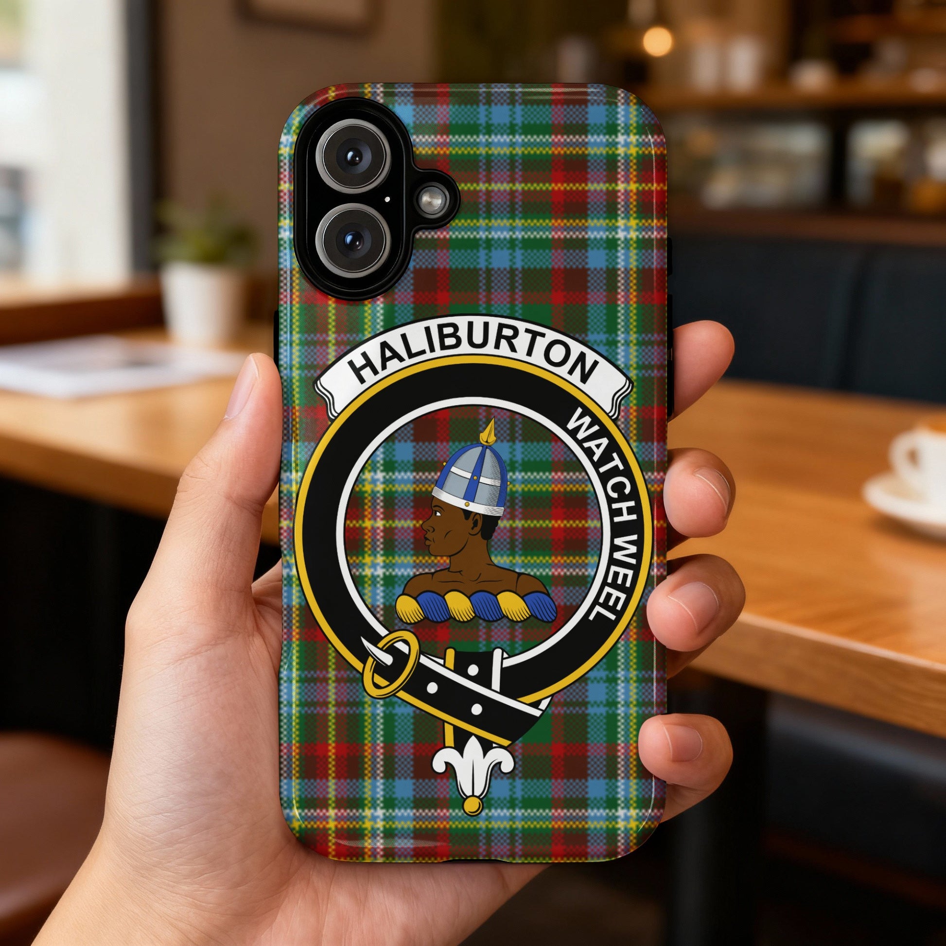 Haliburton Watch Weel Plaid Pattern Phone Case
