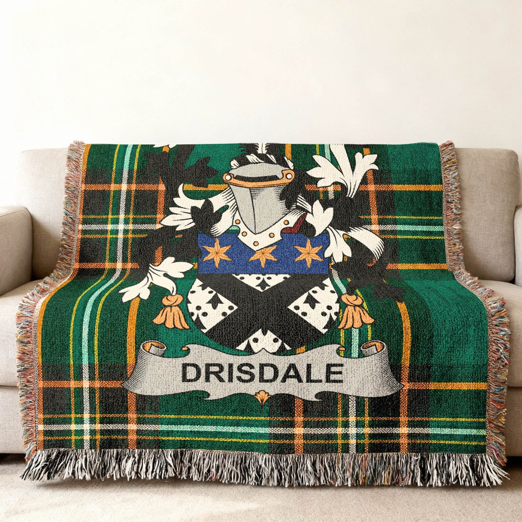 Drisdale Family Crest Green Tartan Plaid Blanket product type