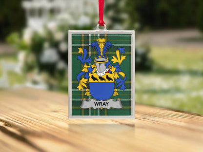 Wray Family Crest Rectangular Shaped Ornament product type