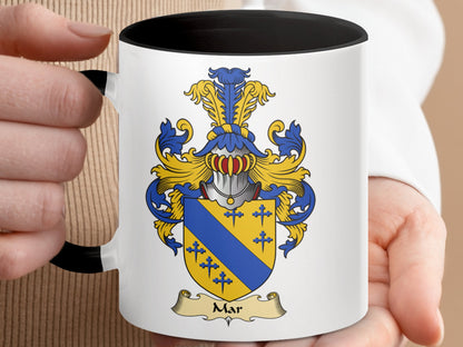 Scottish Clan Surname Mar Coat of Arms Coffee Mug - Living Stone Gifts