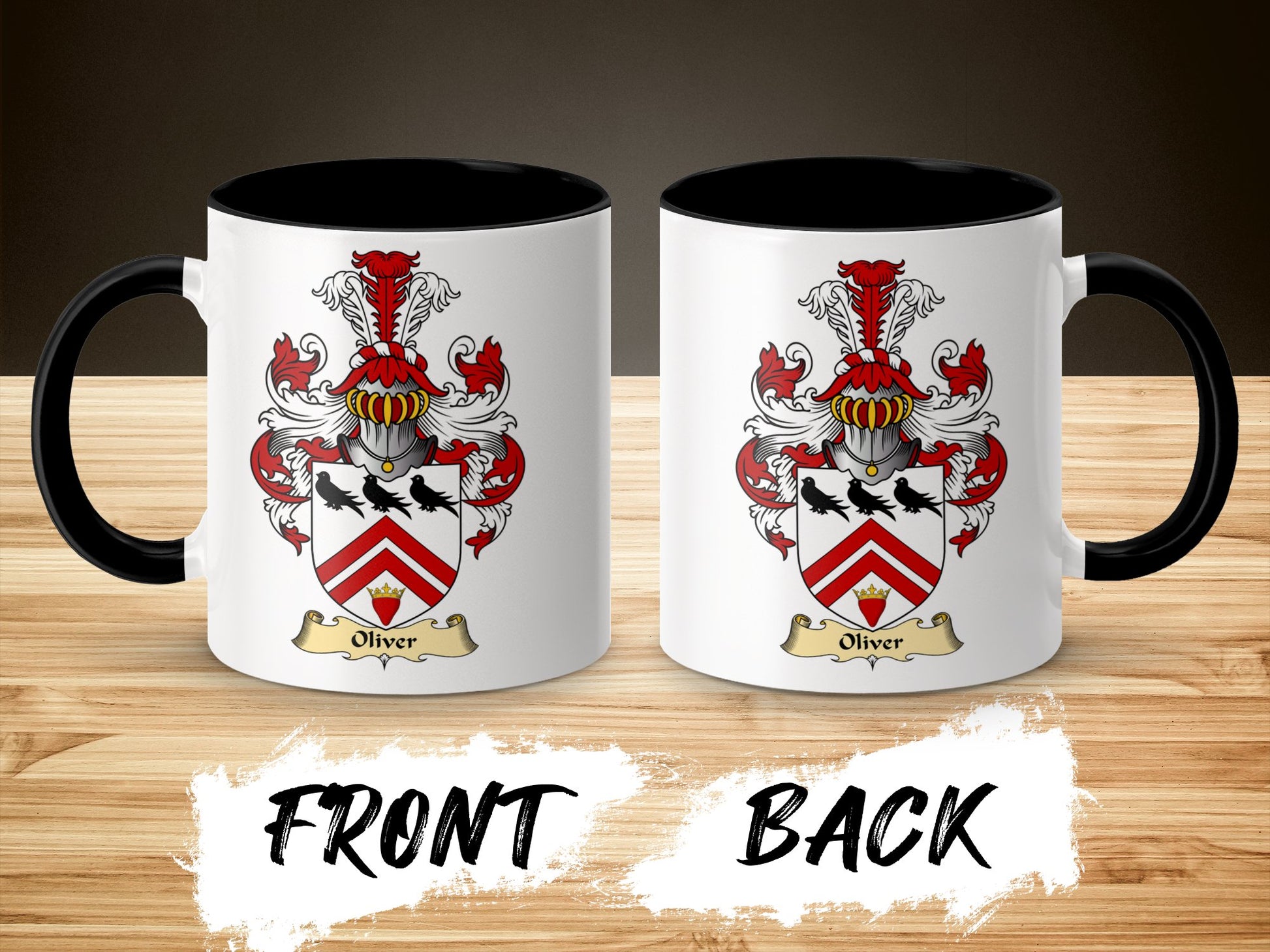 Scottish Clan Oliver Coat of Arms Ceremonial Mug - Living Stone Gifts