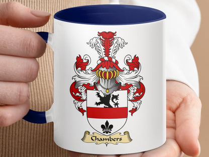 Clan Chambers Scottish Coat of Arms Accent Coffee Mug - Living Stone Gifts