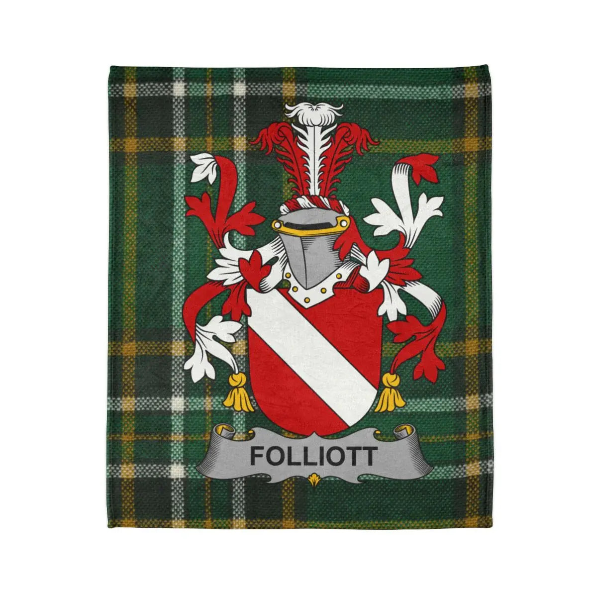 Folliott Family Crest Tartan Pattern Blanket product