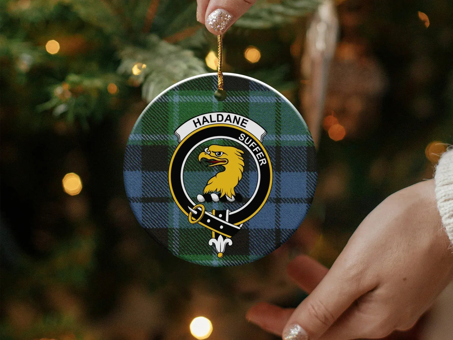 Haldane Suffer Eagle Crest Christmas Ornament product type