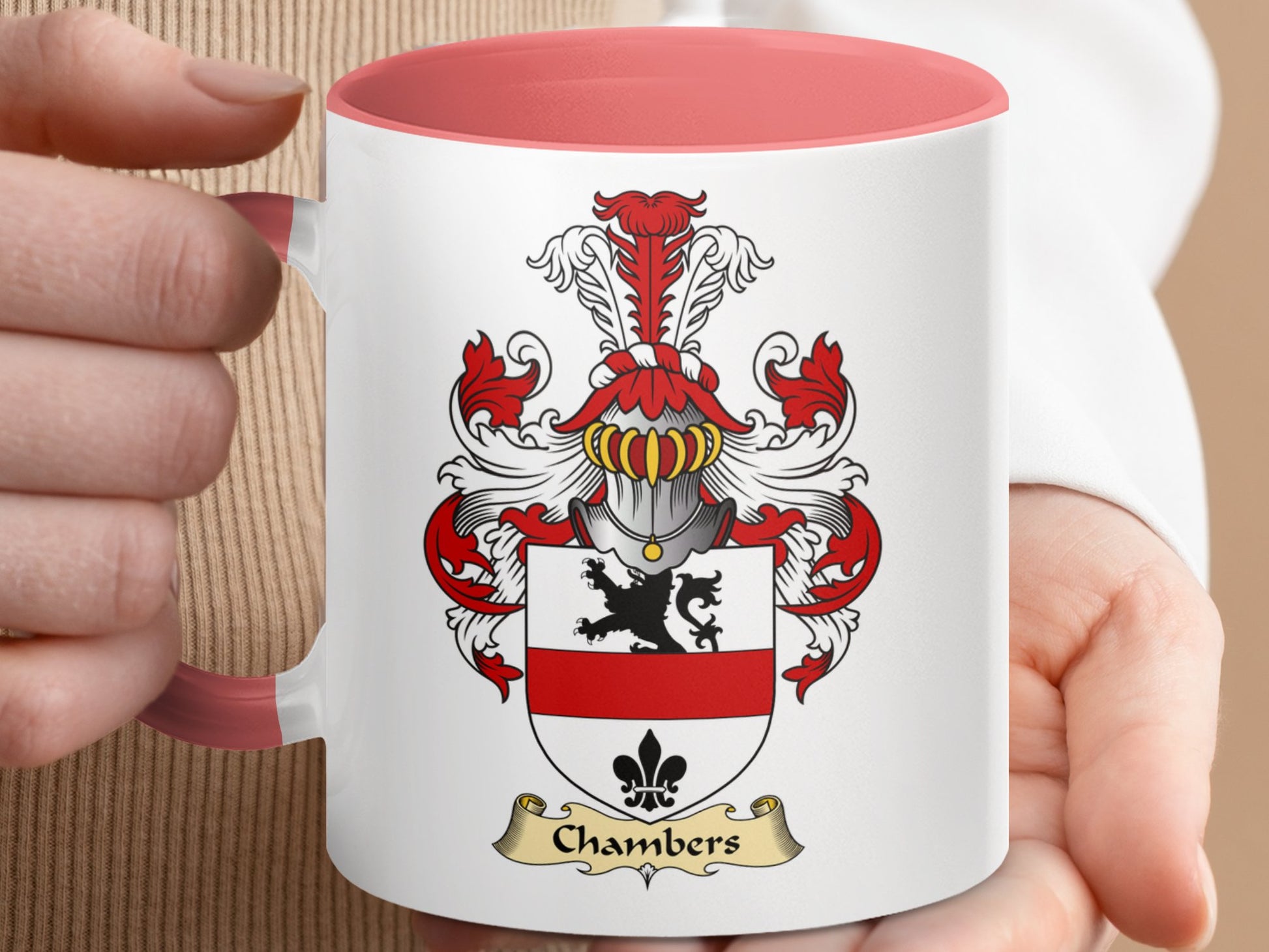 Chambers Scottish Clan Coat of Arms Accent Coffee Mug - Living Stone Gifts