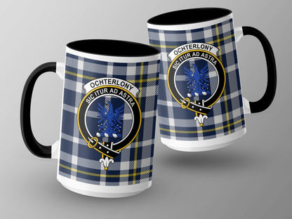 Ochterlony Clan Sicutur Ad Astra Crest Plaid Mug - Living Stone Gifts