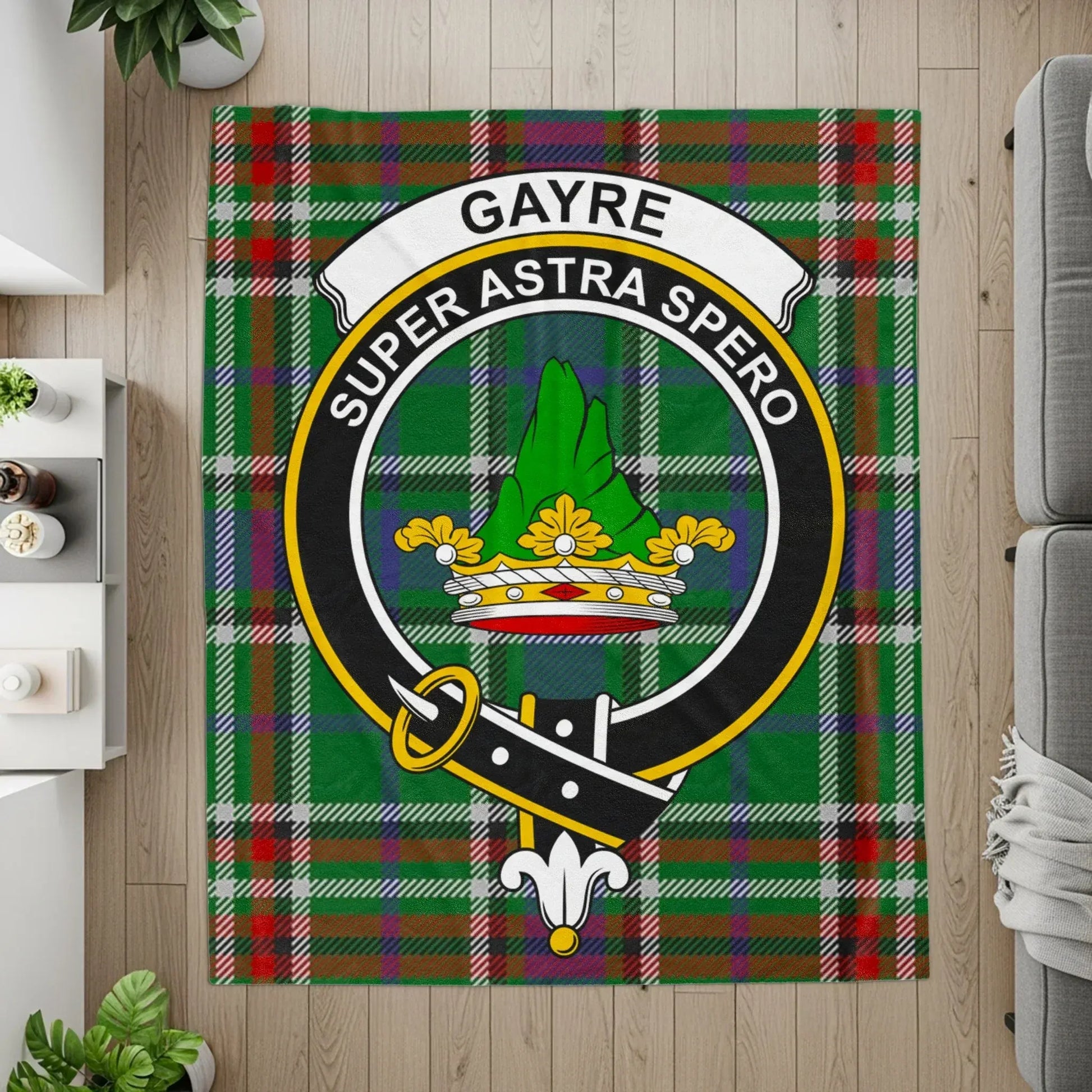 Gayre Super Astra Spero Clan Crest Tartan Blanket product
