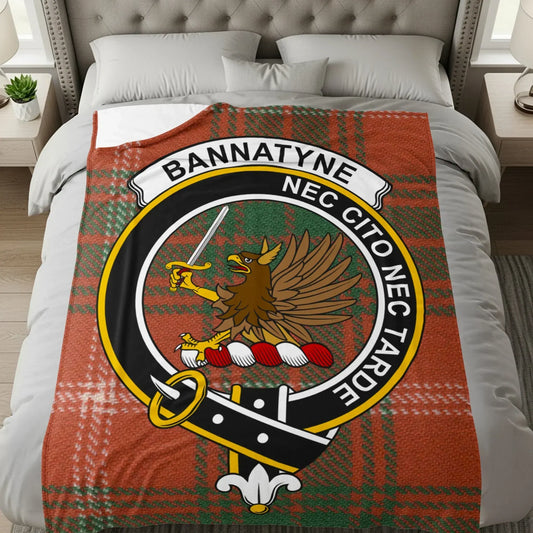 Bannatyne Clan Tartan Crest Blanket product