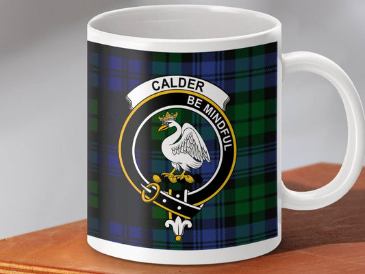 Calder Be Mindful Crest Plaid Pattern Mug product