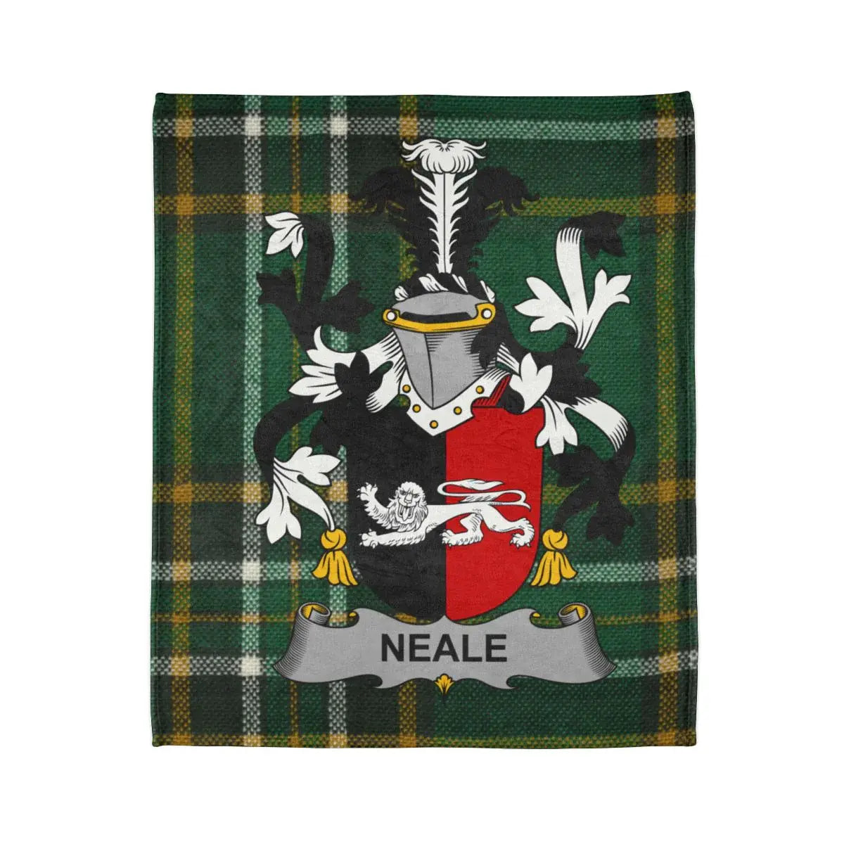 Neale Clan Crest Green Tartan Blanket product