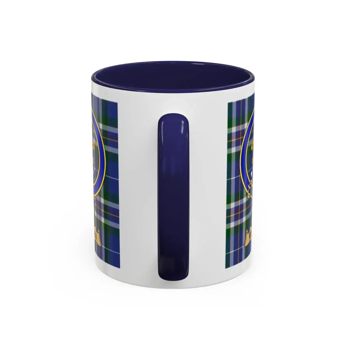 Warden clan crest mug shown in 11 oz and 15 oz sizes