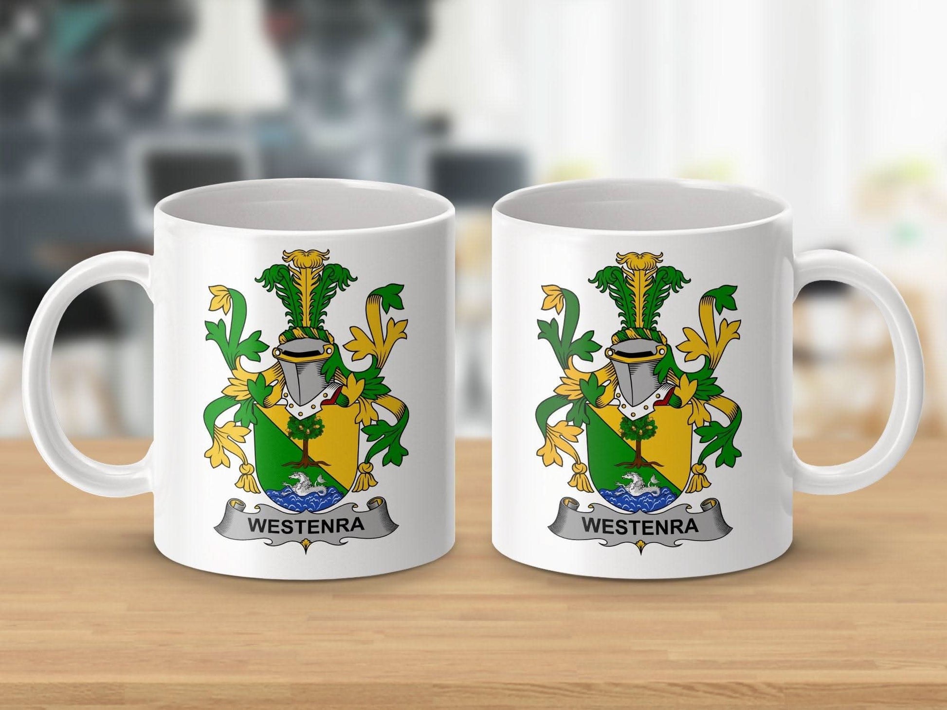 Westenra Family Crest Mug - Celtic Ancestry Gifts