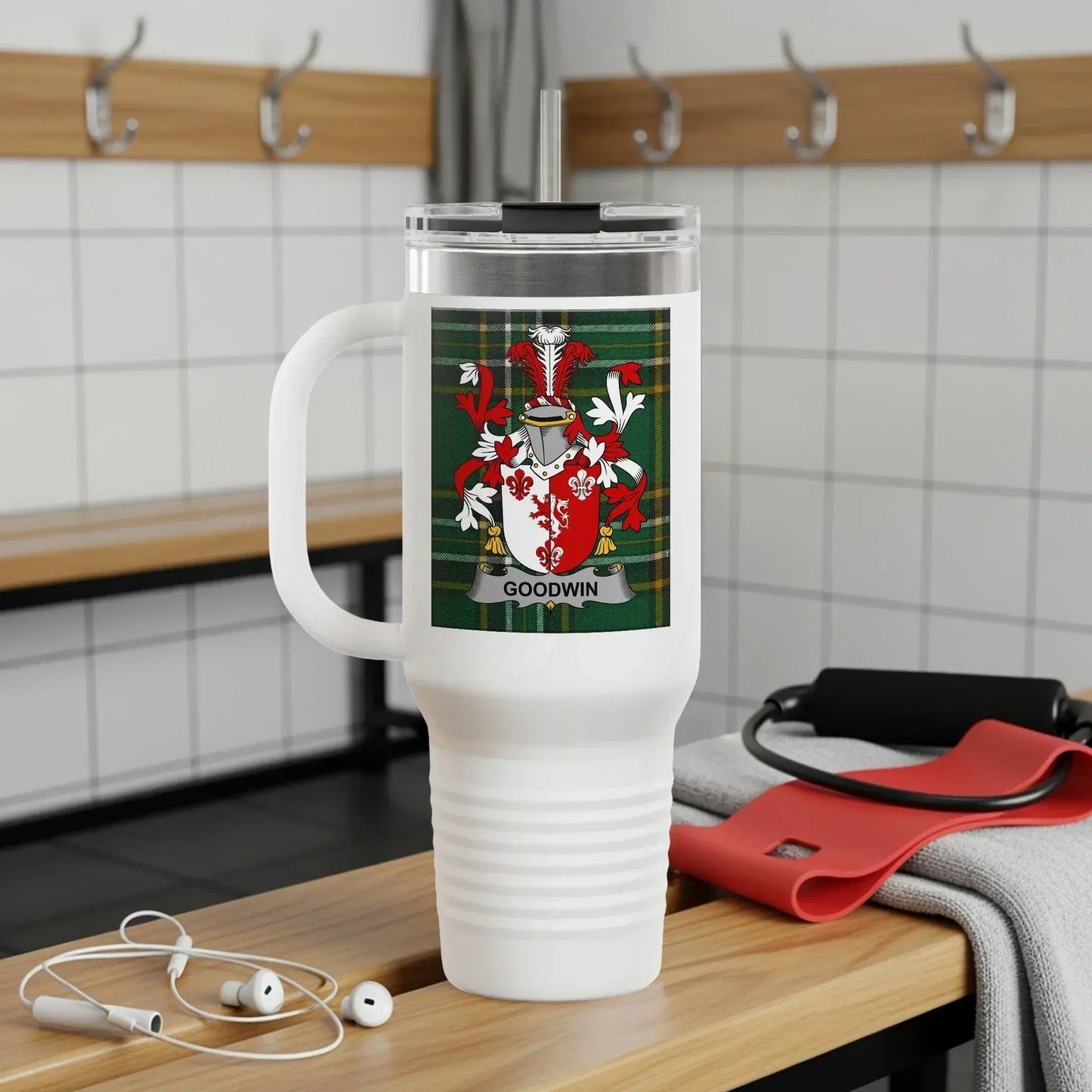 Goodwin Family Crest Design on Durable Tumbler product