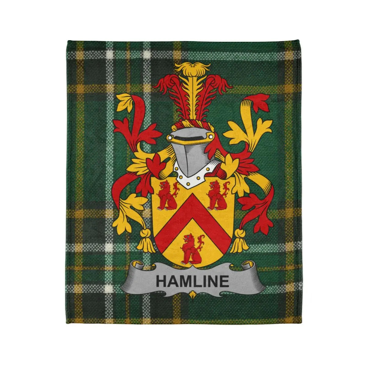 Hamline Family Crest Tartan Pattern Blanket product
