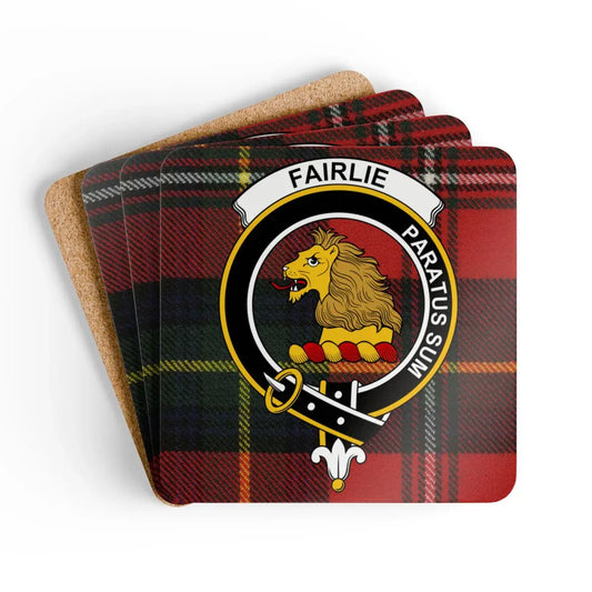 Fairlie Clan Crest Tartan Pattern Coaster product