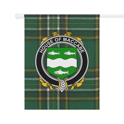 House of Maccabe Plaid Crest Banner Decorative Flag