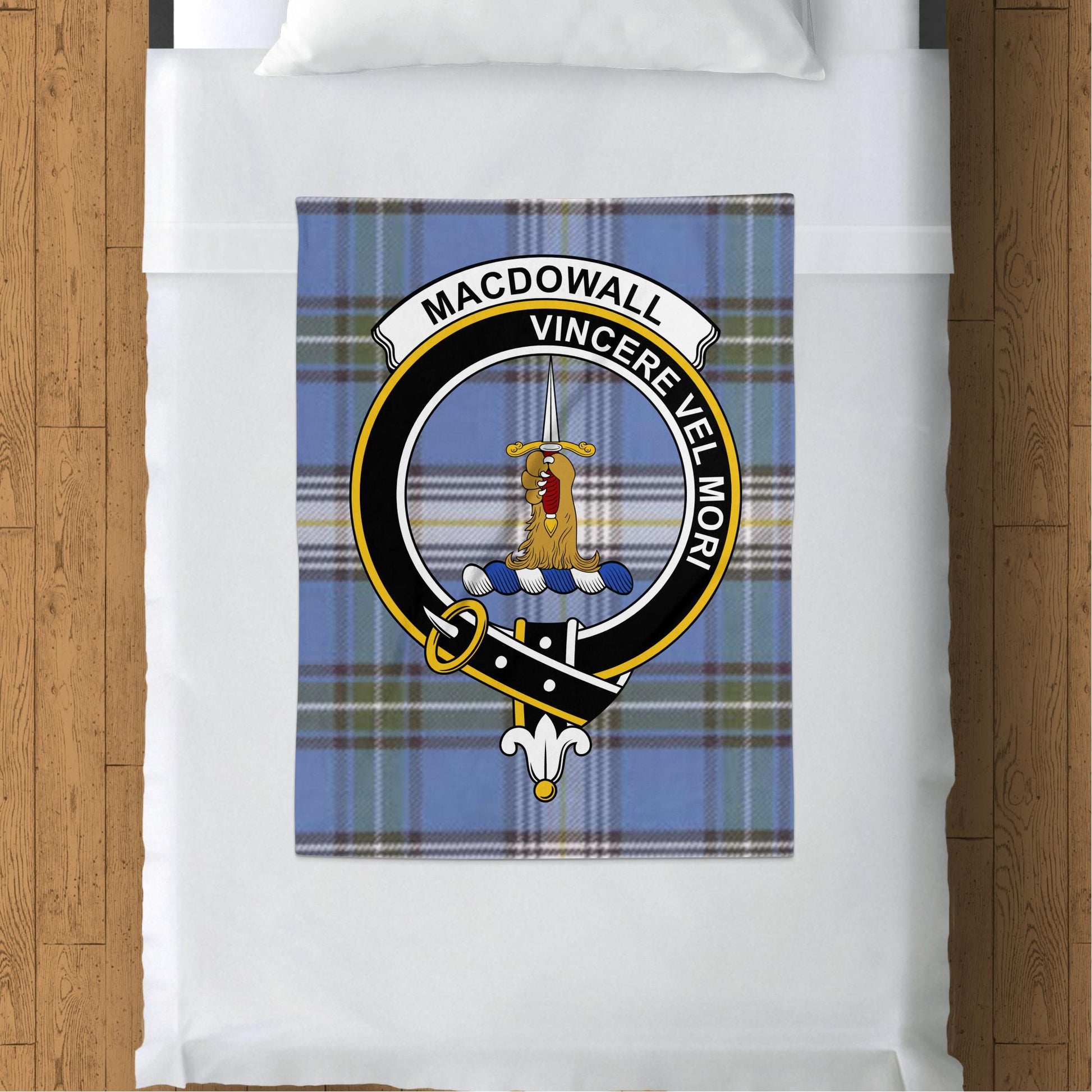 Scottish Clan Macdowall Crest Tartan Blanket - Living Stone Gifts