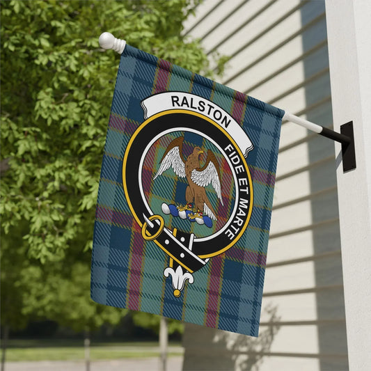 Ralston Fide Et Marte Crest Plaid Outdoor Flag product