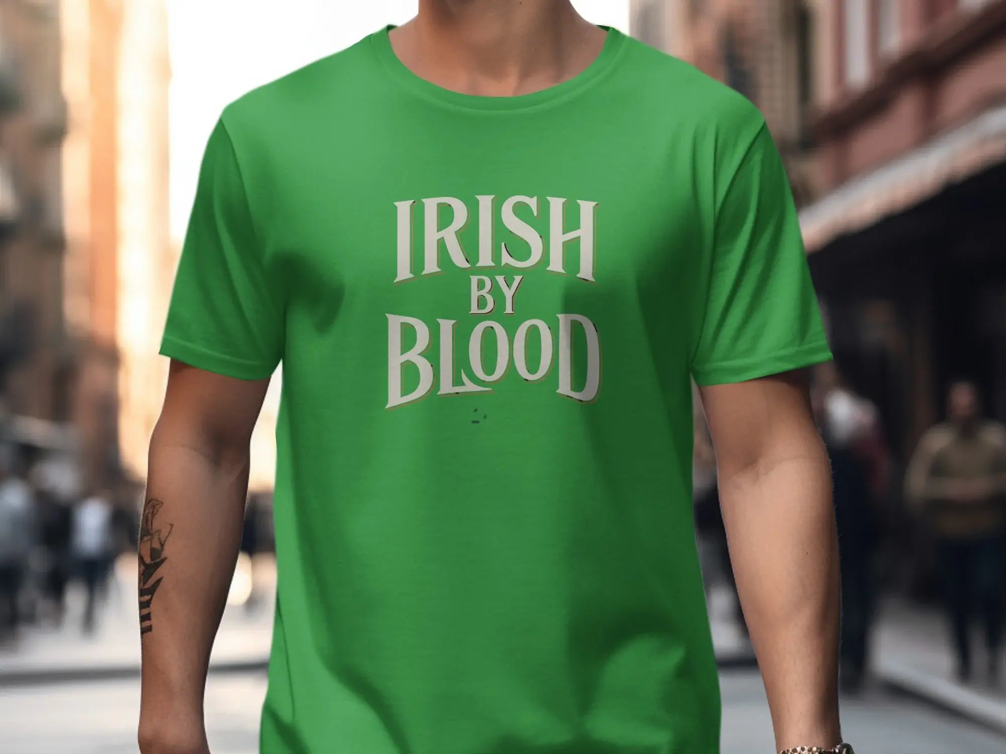 Irish By Blood Green T-Shirt Ideal for Irish Pride