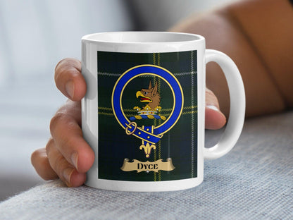 Scottish Clan Dyce Crest Tartans Design Artistic Mug - Living Stone Gifts