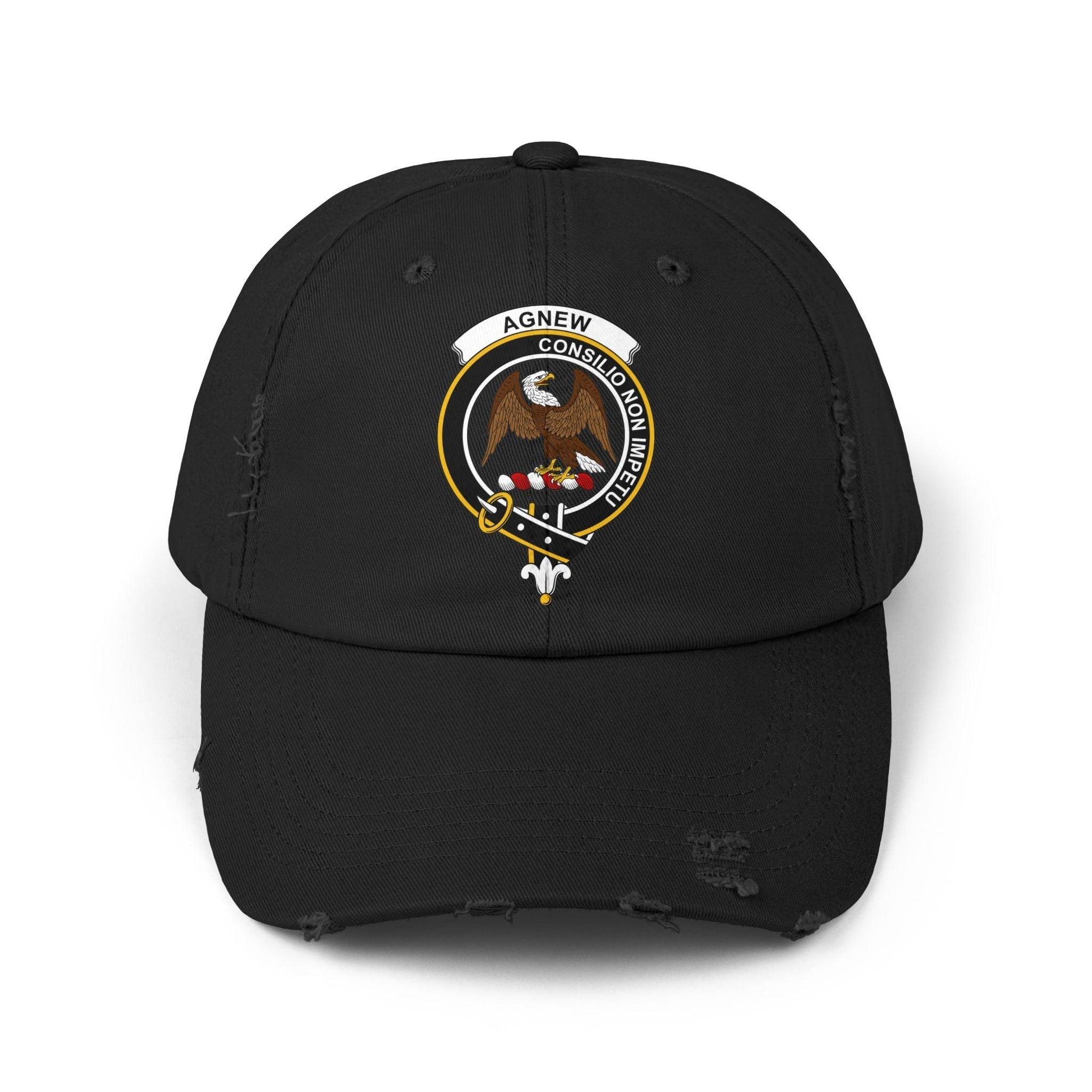 Agnew Clan Crest Scottish Distressed Baseball Cap - Celtic Ancestry Gifts
