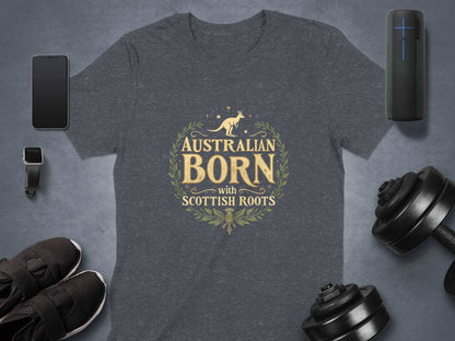 Australian Born with Scottish Roots Graphic T-Shirt - Living Stone Gifts