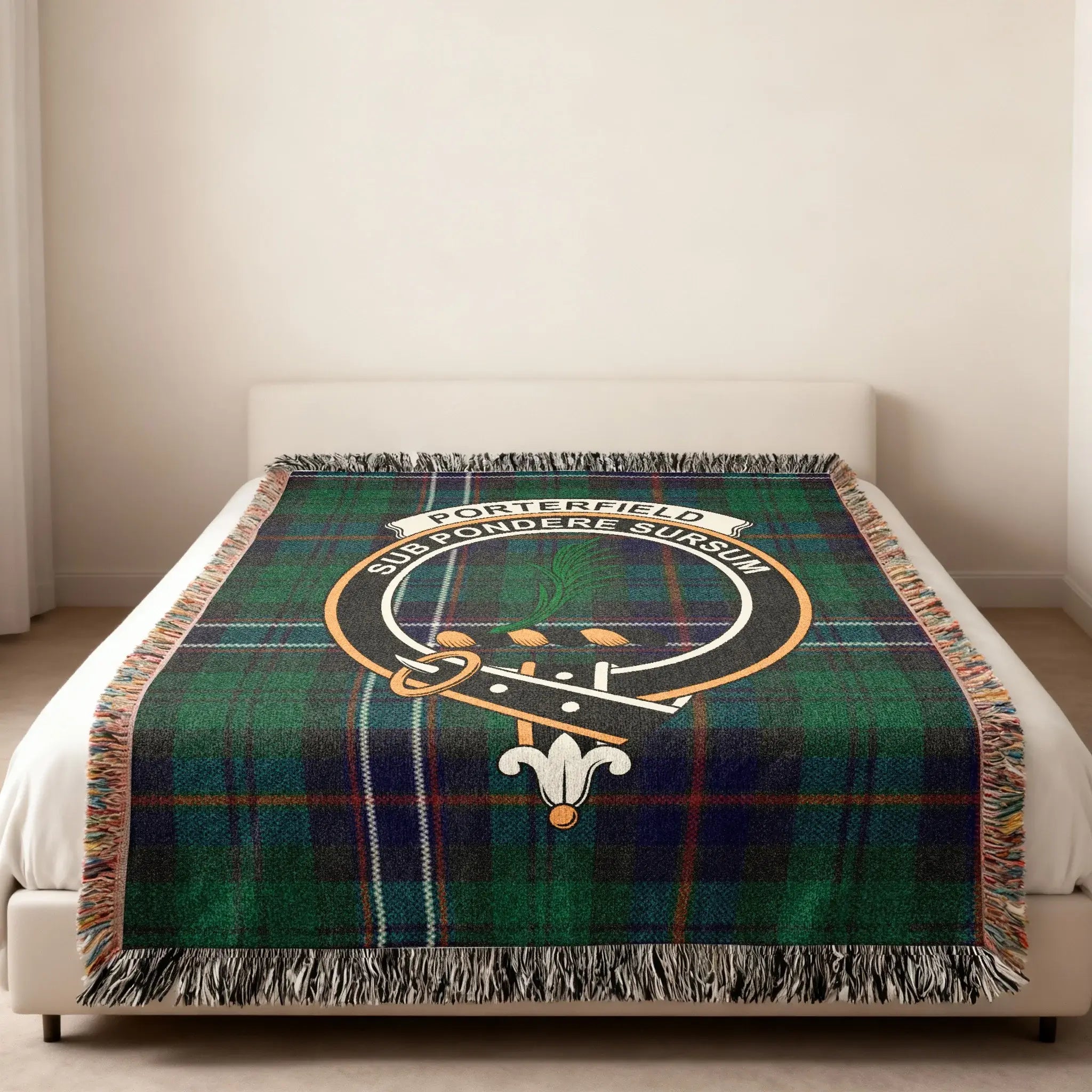 Porterfield Sub Pondere Sursum Crest Throw Blanket