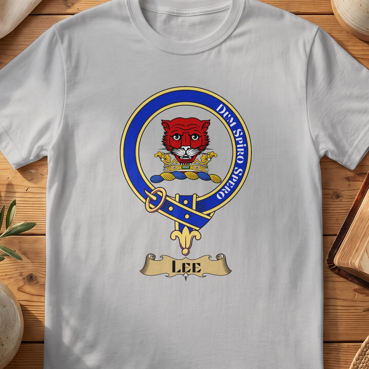 Lee Scottish clan crest T-shirt in Sport Grey