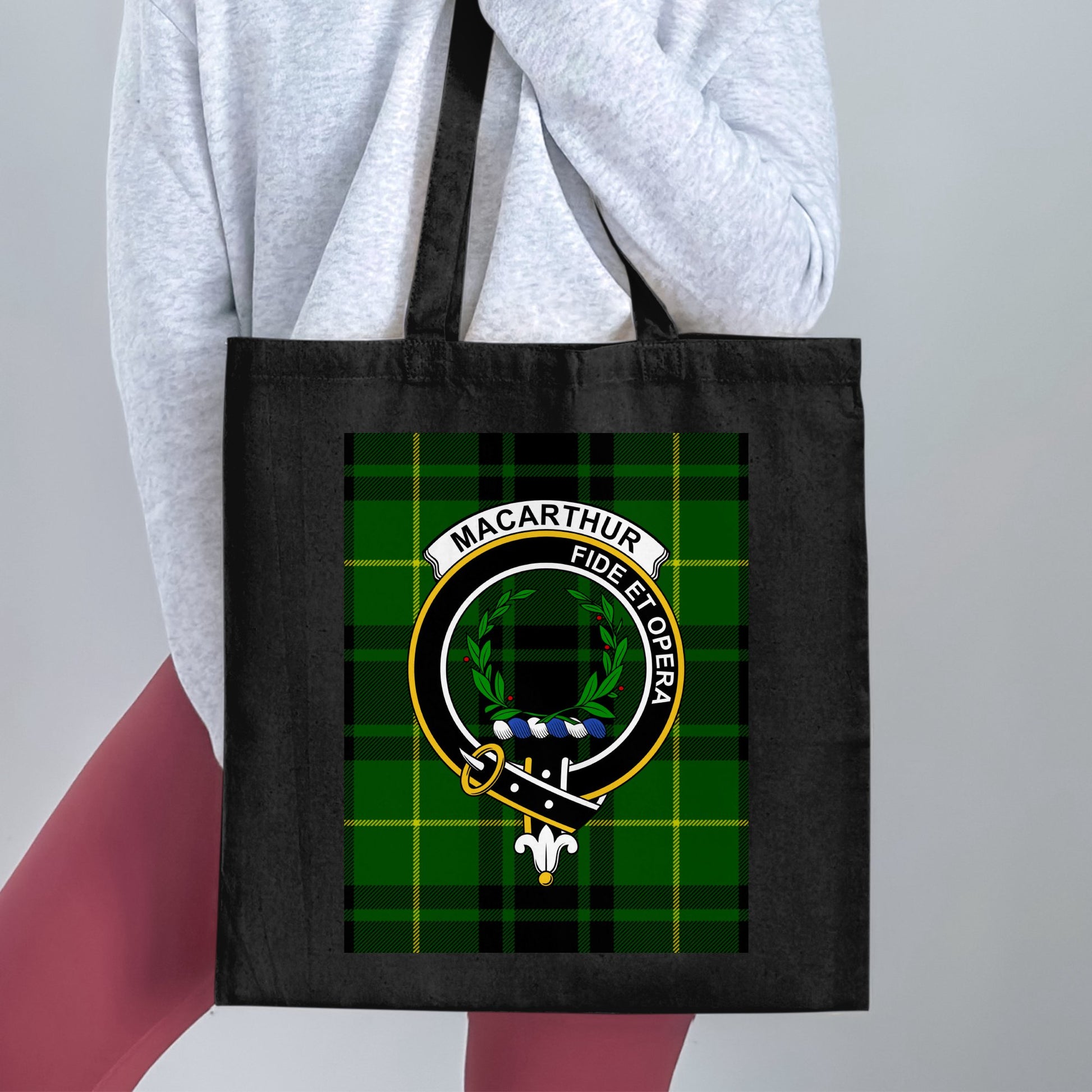 Clan Macarthur Scottish Crest Tartan Tote Bag - Living Stone Gifts