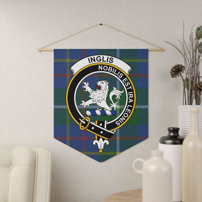 Inglis Family Crest Scottish Tartan Wall Pennant - Celtic Ancestry Gifts