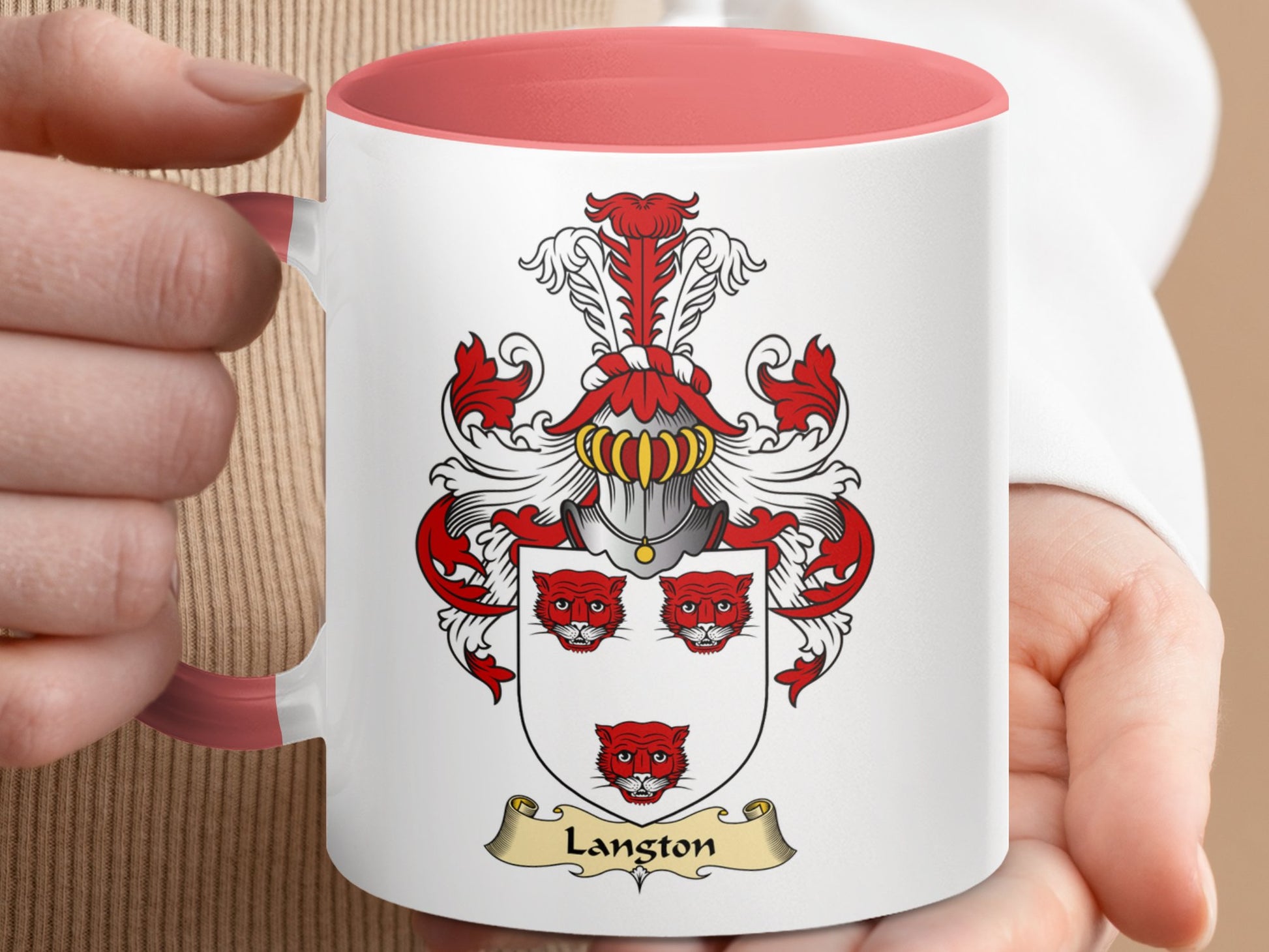 Langston Clan Scottish Coat of Arms Crest Mug - Living Stone Gifts