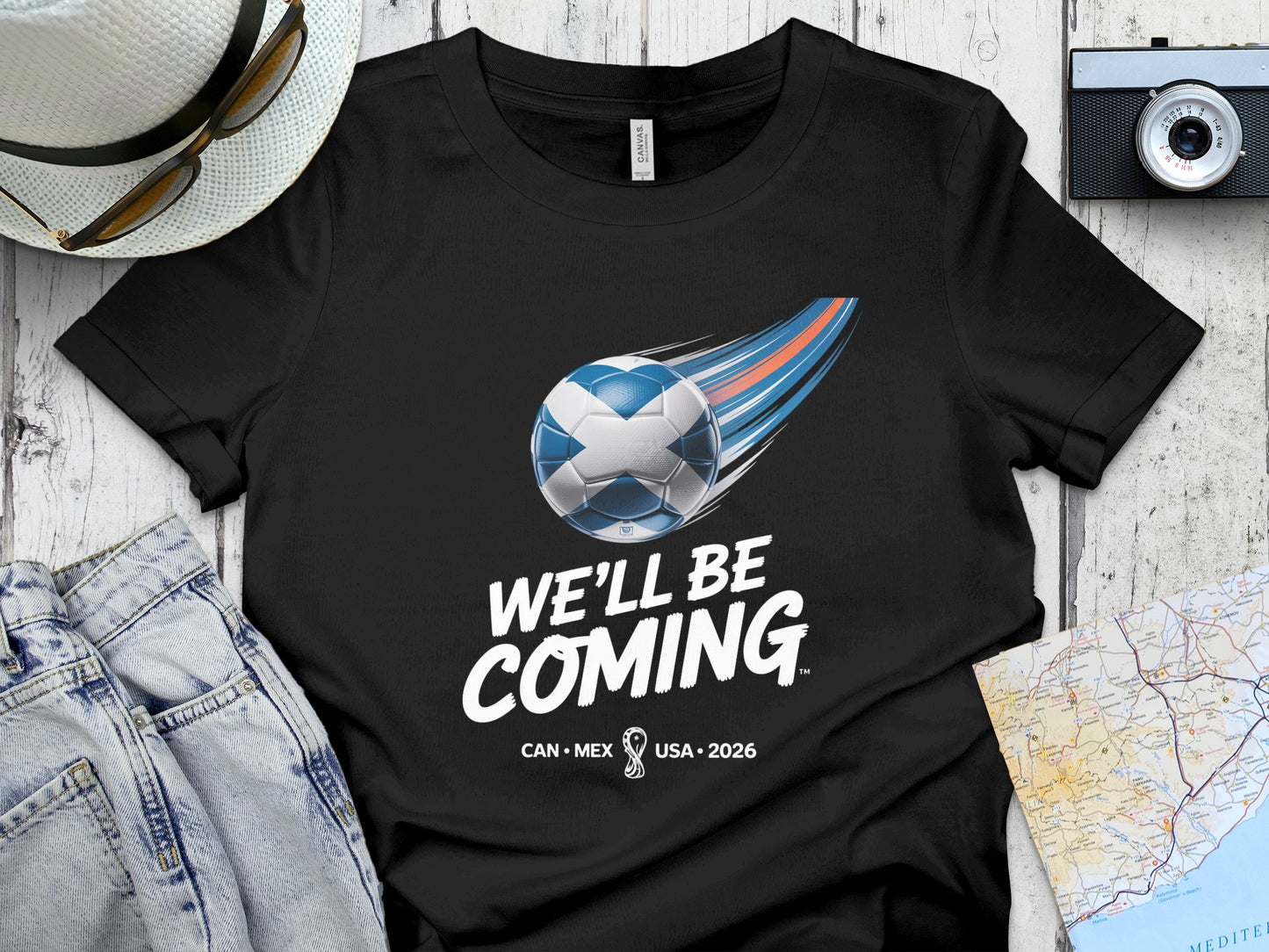 We'll Be Coming CAN MEX USA 2026 Soccer T-Shirt