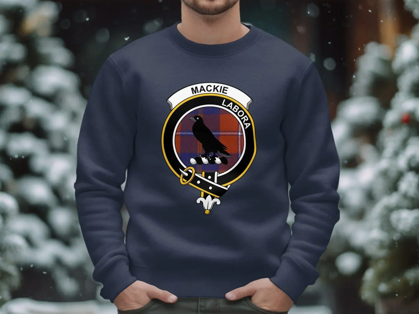 Mackie Labora Family Crest Clan Emblem Navy Sweatshirt product