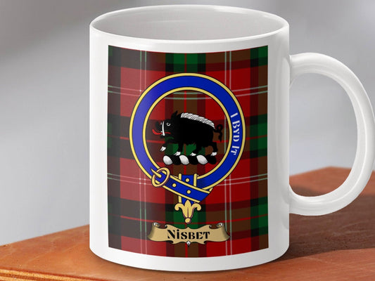 Clan Nisbet Scottish Tartan Mug product type