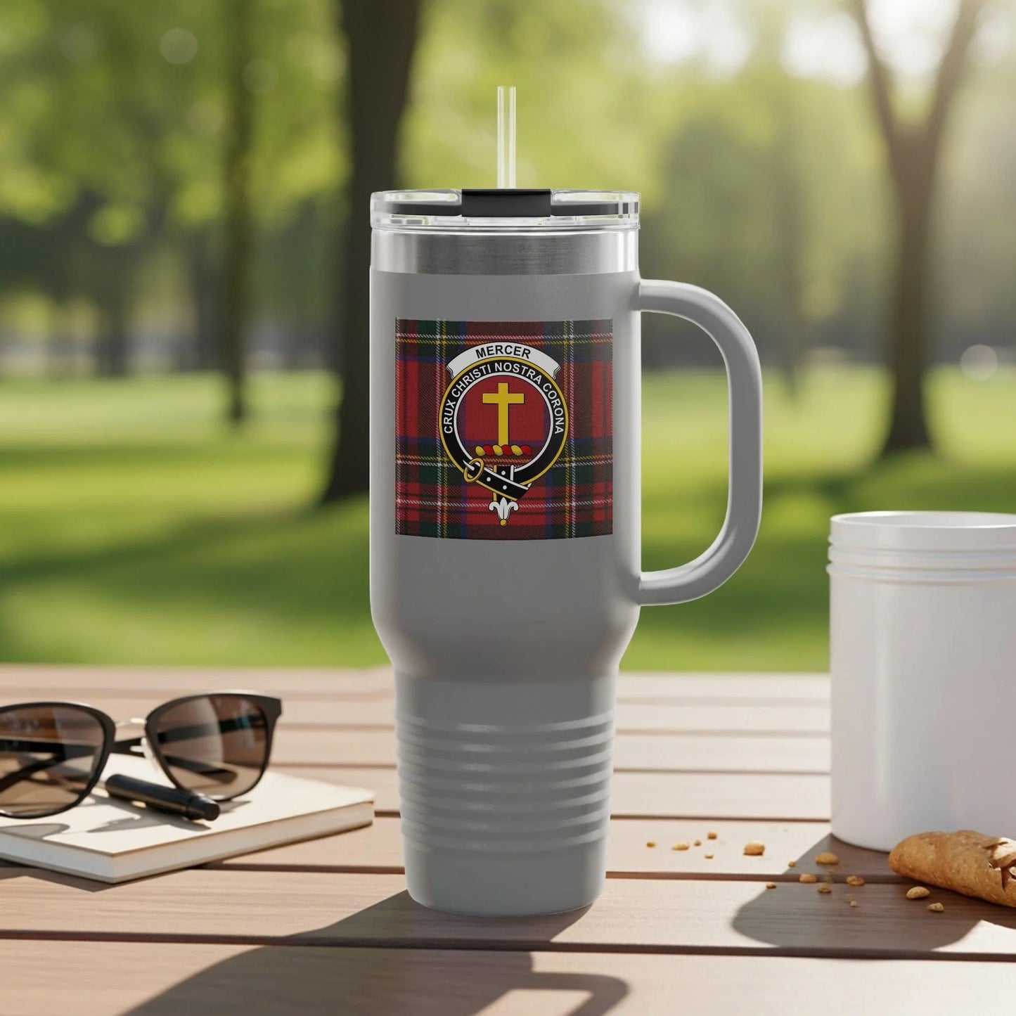 Mercer University Cross Tartan Travel Mug product