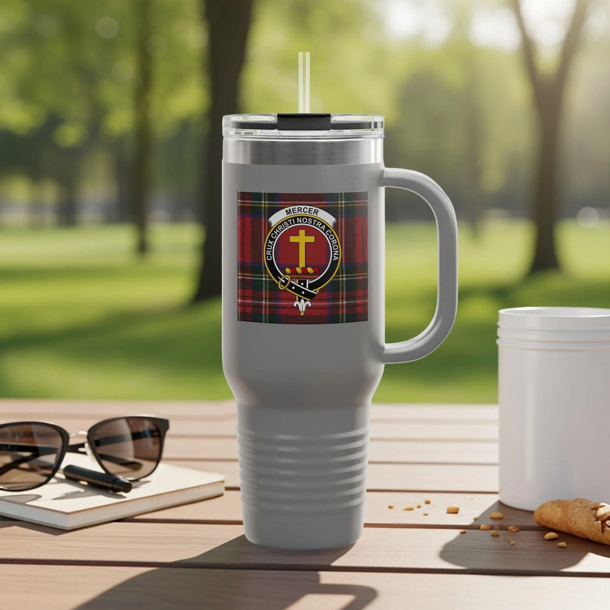Mercer University Cross Tartan Travel Mug product