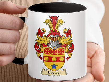 Handsome Mercer Scottish Clan Surname Coat of Arms Mug - Living Stone Gifts