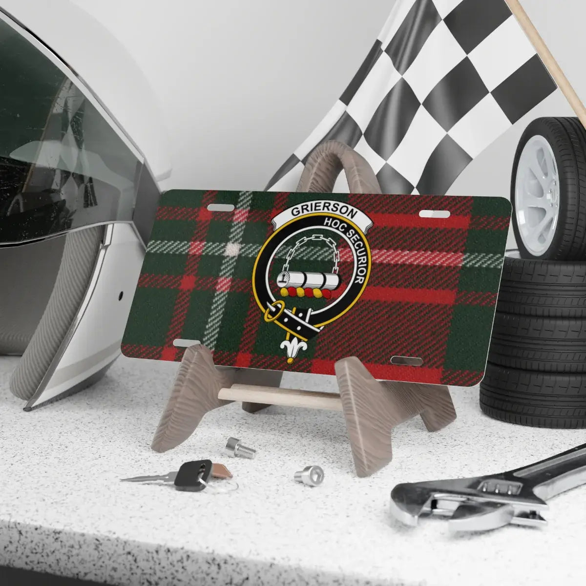 Custom Racing Clan Grierson Car License Plate Print product